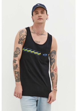 Billabong Памучна тениска в жълто с принт - Pepit.bg