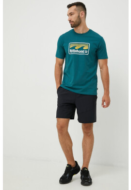 Billabong Памучна тениска в черно с принт - Pepit.bg