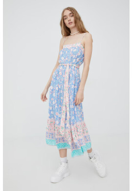 Billabong Рокля X Hippie в розово къс модел разкроен модел - Pepit.bg