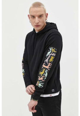 Billabong Суичър x Keith Haring в черно с качулка с принт - Pepit.bg
