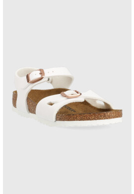 Birkenstock Детски сандали Rio в бяло - Pepit.bg