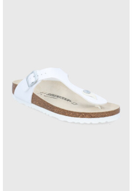 Birkenstock Джапанки Gizeh дамски в бяло с равна подметка - Pepit.bg