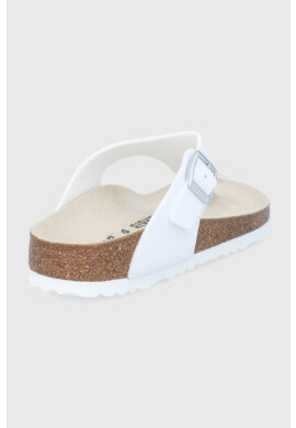 Birkenstock Джапанки Gizeh дамски в бяло с равна подметка - Pepit.bg