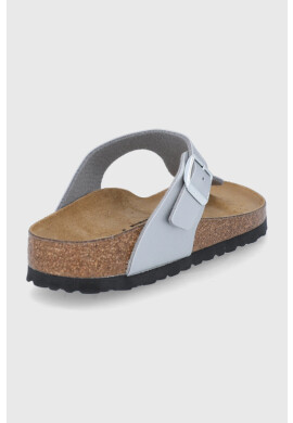 Birkenstock Джапанки Gizeh дамски в сребристо с равна подметка - Pepit.bg