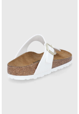 Birkenstock Джапанки Gizeh дамски в бяло с равна подметка - Pepit.bg