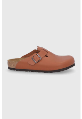 Birkenstock Кожени чехли в кафяво - Pepit.bg
