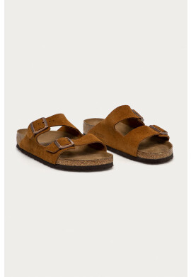 Birkenstock Кожени чехли в тъмносиньо - Pepit.bg