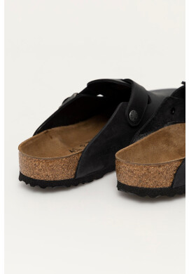 Birkenstock Велурени чехли Boston SFB в черно 59461 - Pepit.bg