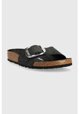 Birkenstock Кожени чехли Madrid дамски в златисто - Pepit.bg