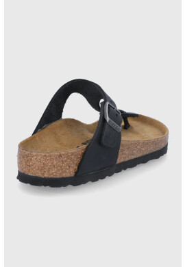 Birkenstock Кожени джапанки Gizeh в черно - Pepit.bg