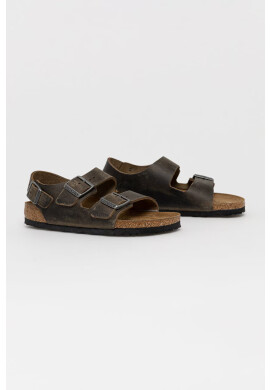 Birkenstock Кожени сандали дамски в зелено - Pepit.bg