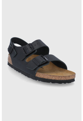 Birkenstock Кожени сандали Milano дамски в черно - Pepit.bg