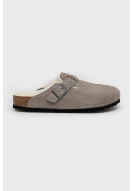 Birkenstock Велурени чехли Boston Shearling - Pepit.bg