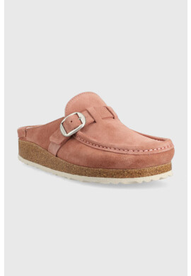 Birkenstock Велурени чехли Buckley в розово - Pepit.bg