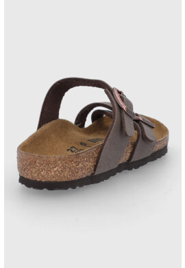 Birkenstock Велурени чехли в кафяво - Pepit.bg