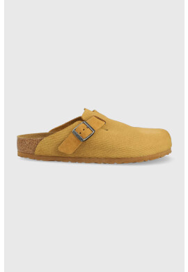 Birkenstock Велурени чехли Boston в кафяво 1025647 - Pepit.bg