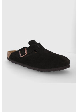 Birkenstock Велурени чехли Boston в кафяво 1025647 - Pepit.bg