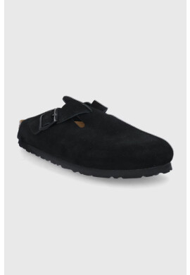 Birkenstock Велурени чехли Boston в розово 1025552 - Pepit.bg
