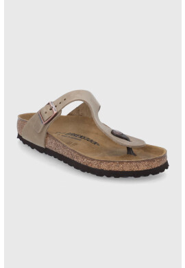 Birkenstock Джапанки от набук Gizeh в кафяво - Pepit.bg