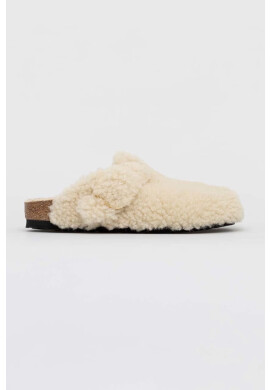 Birkenstock Вълнени пантофи Boston Bb в бежово - Pepit.bg