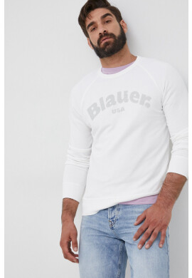 Blauer Памучен суичър в бяло с принт - Pepit.bg