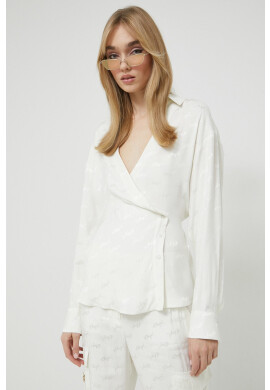 Blugirl Blumarine Блуза в бежово с едно копче - Pepit.bg