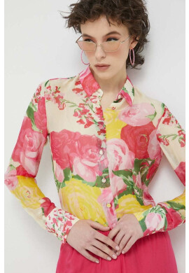 Blugirl Blumarine Копринена риза със стандартна кройка с класическа яка - Pepit.bg