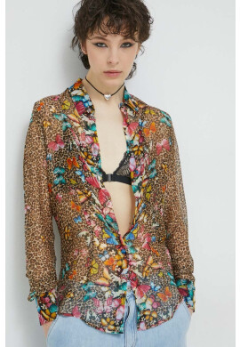 Blugirl Blumarine Копринена риза със стандартна кройка с класическа яка - Pepit.bg