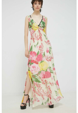Blugirl Blumarine Копринена рокля дълъг модел със стандартна кройка - Pepit.bg