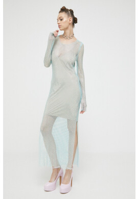 Blugirl Blumarine Рокля в синьо дълъг модел със стандартна кройка - Pepit.bg