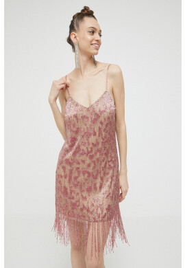 Blugirl Blumarine Рокля в розово къс модел с кройка по тялото - Pepit.bg