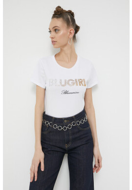 Blugirl Blumarine Тениска в бяло - Pepit.bg