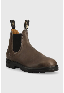 Blundstone Кожени боти челси 1469 в сиво с равна подметка - Pepit.bg
