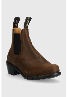 Blundstone Кожени боти челси 1673 в кафяво с висок ток - Pepit.bg