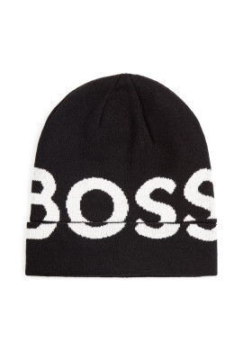 Boss Детска памучна шапка в черно - Pepit.bg