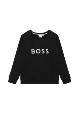 Boss Детски суичър в черно с апликация - Pepit.bg
