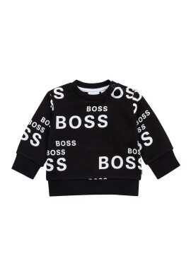 Boss Детски суичър в черно с десен - Pepit.bg