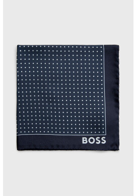 Boss Копринено джобно каре в тъмносиньо - Pepit.bg