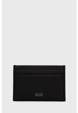 Boss Кожен калъф за карти мъжки в черно - Pepit.bg