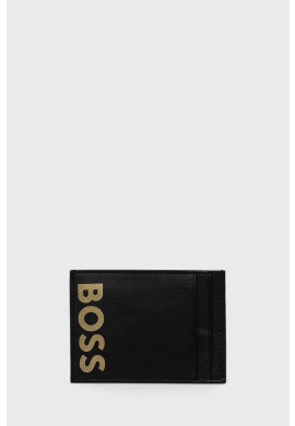 Boss Кожен калъф за карти мъжки в черно - Pepit.bg
