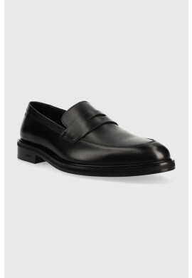 Boss Кожени мокасини Larry-L в черно 50496414 - Pepit.bg