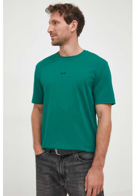 Boss Orange Тениска BOSS BOSS CASUAL в зелено с изчистен дизайн - Pepit.bg
