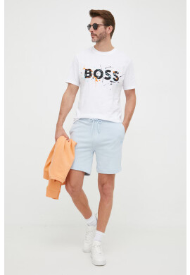 Boss Orange Памучен къс панталон BOSS BOSS CASUAL в синьо - Pepit.bg