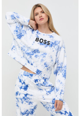 Boss Памучен суичър с принт - Pepit.bg