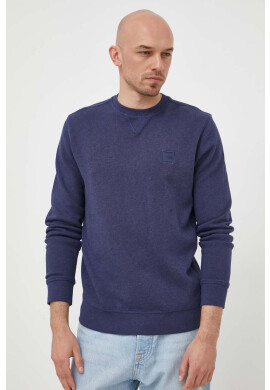 Boss Orange Памучен суичър BOSS BOSS CASUAL в тъмносиньо с апликация - Pepit.bg