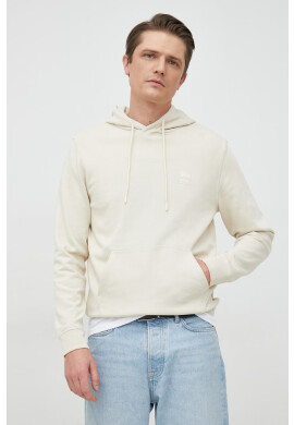 Boss Orange Памучен суичър BOSS BOSS CASUAL в черно с качулка с изчистен дизайн - Pepit.bg
