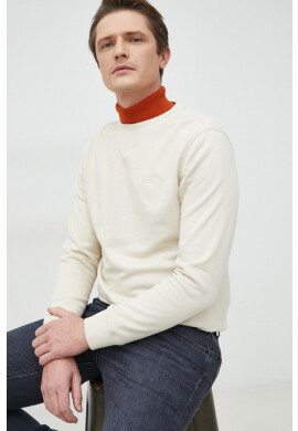 Boss Orange Памучен суичър BOSS BOSS CASUAL в бежово с апликация - Pepit.bg