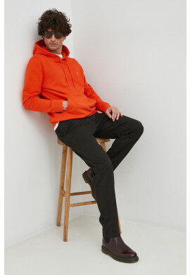 Boss Orange Памучен суичър BOSS CASUAL в черно с изчистен дизайн - Pepit.bg
