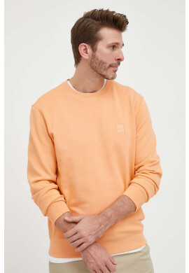 Boss Orange Памучен суичър BOSS BOSS CASUAL в черно с апликация - Pepit.bg