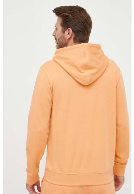 Boss Orange Памучен суичър BOSS BOSS CASUAL в оранжево с качулка с изчистен дизайн - Pepit.bg